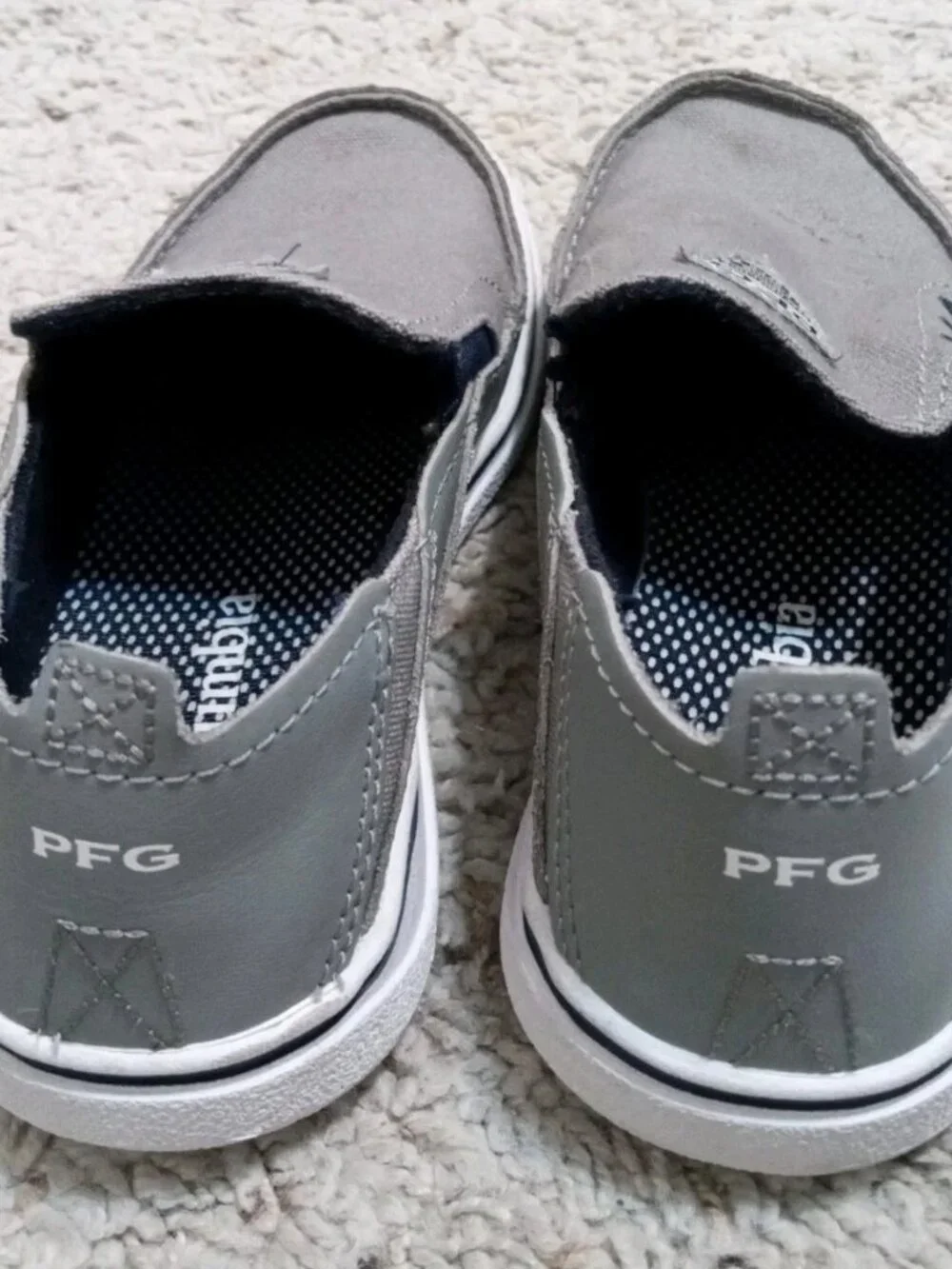 Columbia Bahama PFG Kids Shoes, Size1 Gray, Slip On Omni Grip